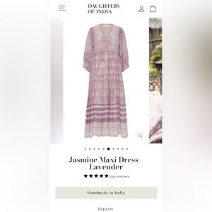 Daughters of India Lavender Maxi Dress